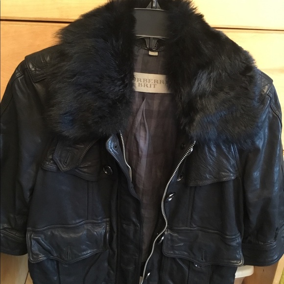 Burberry leather coat